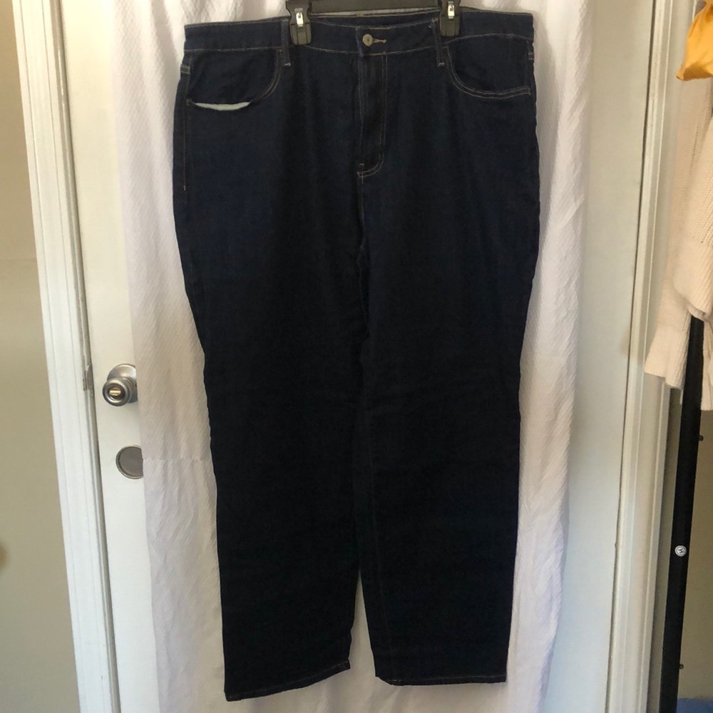 Old Navy Loose Women’s in size 18 long Dark Wash Blue Denim